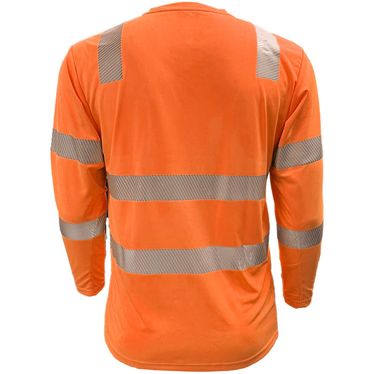 24-204CMPS EcoChill ANSI Type R Class 3 Long Sleeve T-Shirt - Orange - Back