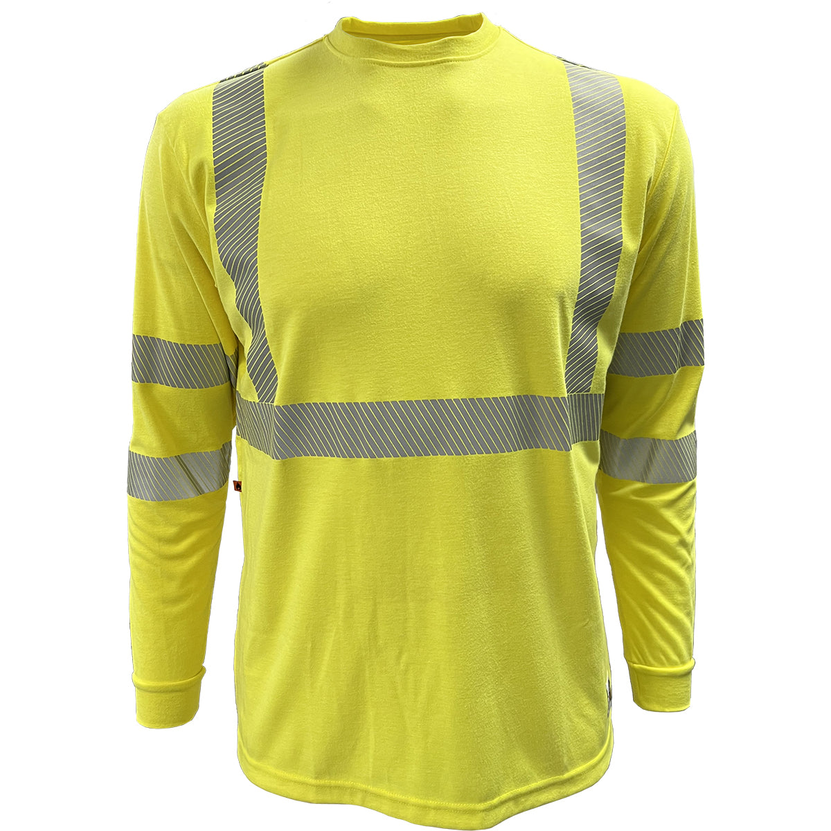Reflective Apparel 205FRGS Long Sleeve T-Shirt, lime, front