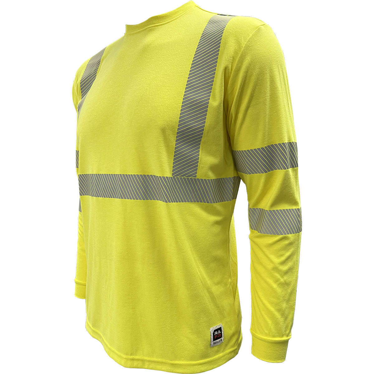 Reflective Apparel 205FRGS Long Sleeve T-Shirt, lime, side