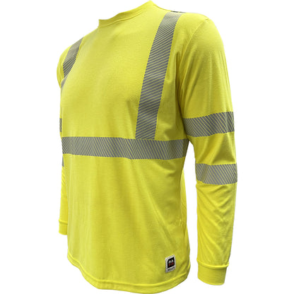 Reflective Apparel 205FRGS Long Sleeve T-Shirt, lime, side