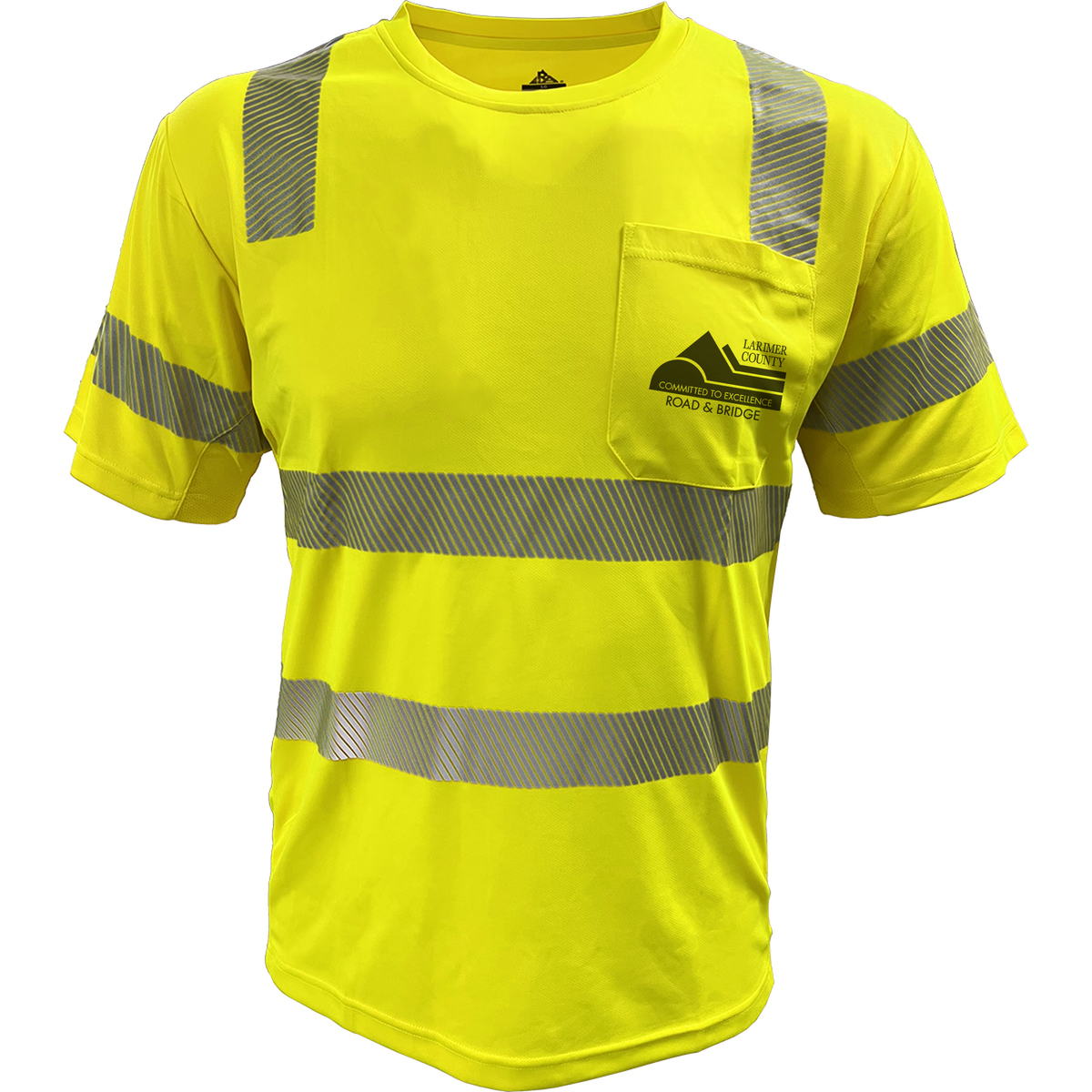 24-104 eco CHILL™ High Visibility T-Shirt w/ Larimer Co logo