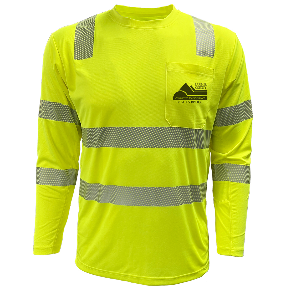 24-204 eco CHILL™ High Visibility T-Shirt w/ Larimer Co logo