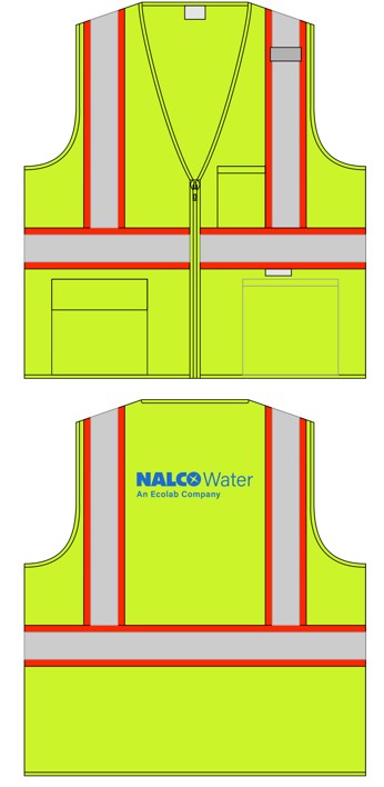 24-586ET Safety Vest w/NALCO Water logo