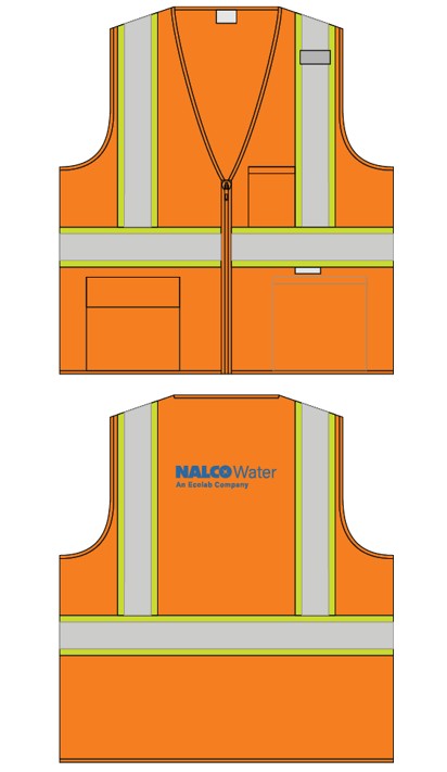 24-586ET Safety Vest w/NALCO Water logo
