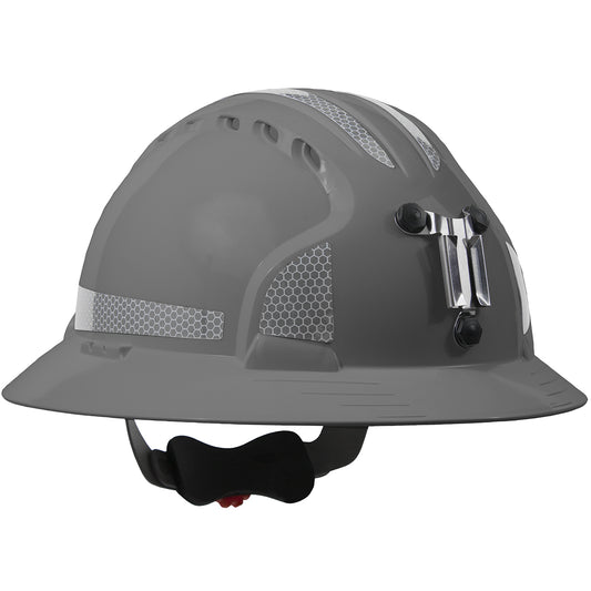 JSP 280-EV6161MCR2 Evolution Full Brim Mining Hard Hat, Gray
