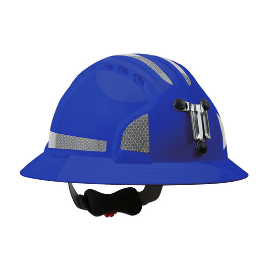 JSP 280-EV6161MCR2 Evolution Full Brim Mining Hard Hat, Blue