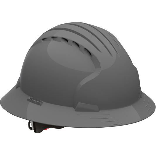 JSP 280-EV6161V Evolution Vented Full Brim Hard Hat, Gray