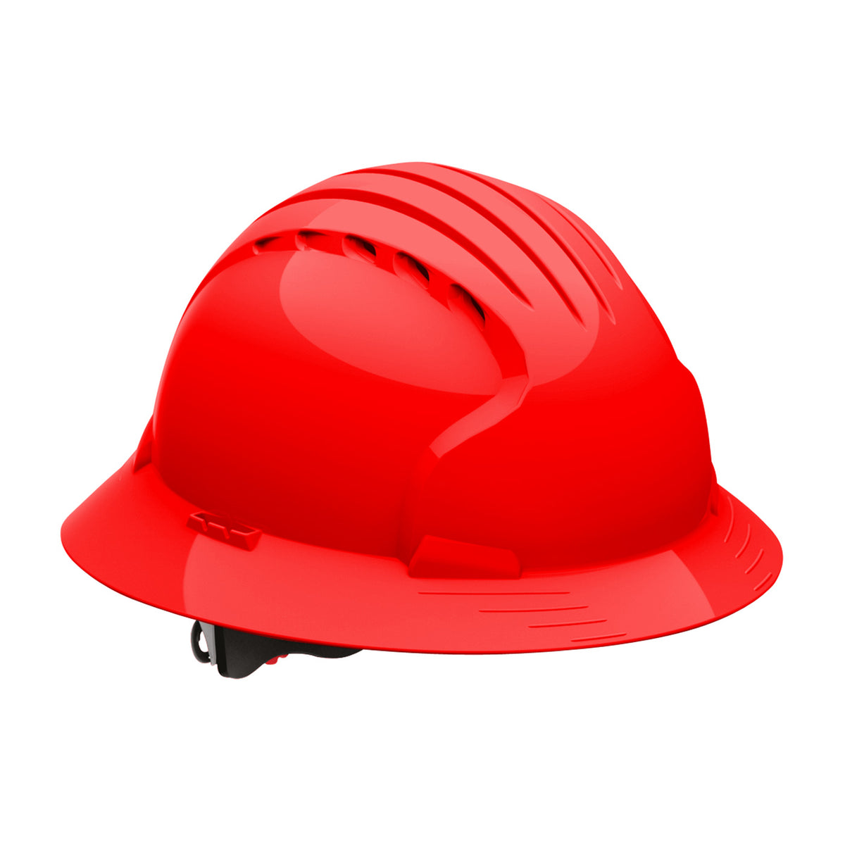 JSP 280-EV6161V Evolution Vented Full Brim Hard Hat, Red