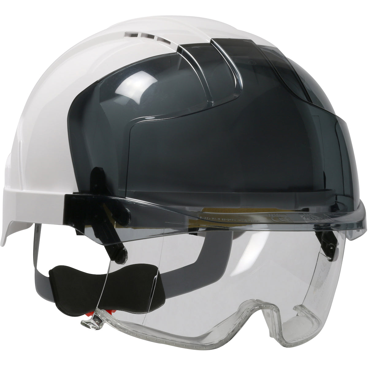 JSP 280-EVLV EVO VISTAlens Vented Safety Helmet, White-Smoke