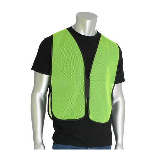 PIP 300-0800 Mesh Safety Vest, lime, front