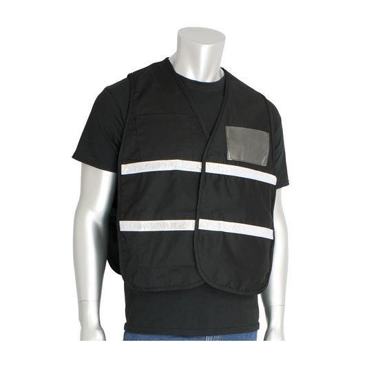 PIP 300-2502 Non-ANSI Incident Command Vest, Black, front