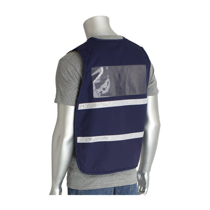 PIP 300-2503 Non-ANSI Incident Command Vest, Blue, back