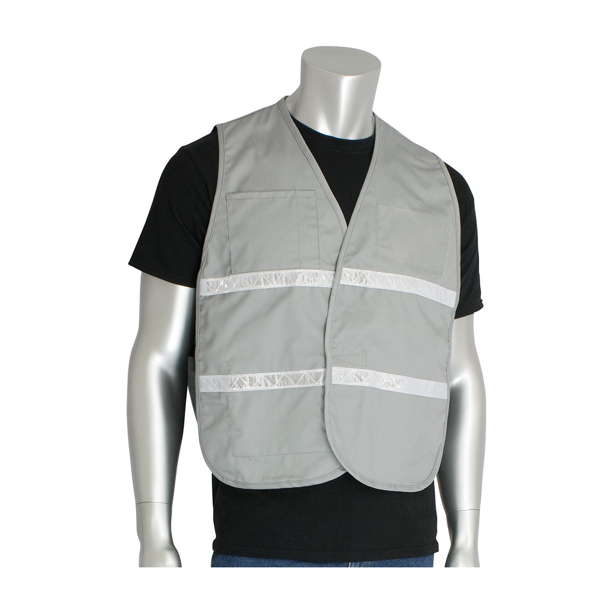 PIP 300-2515 Incident Command Vest - Cotton/Polyester Blend, gray, front