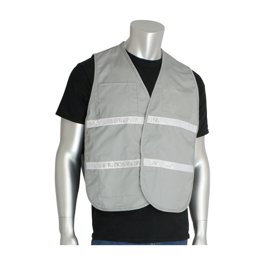 PIP 300-2515 Incident Command Vest - Cotton/Polyester Blend, gray, front