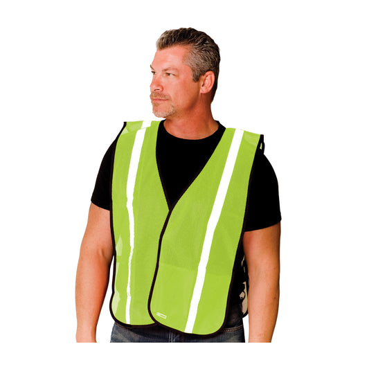 PIP 300-EVOR-E One Pocket Mesh Safety Vest, lime, front
