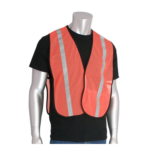 PIP 300-EVOR-E One Pocket Mesh Safety Vest, orange, front