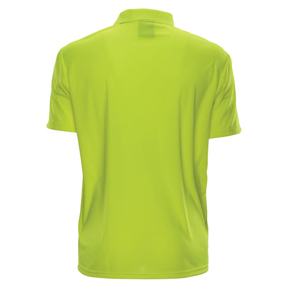 Reflective Apparel 300BNT Short Sleeve Polo Shirt, lime, alternate view