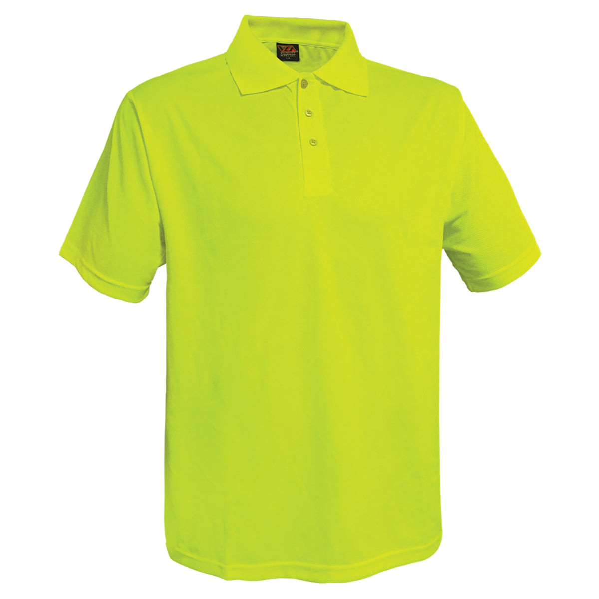 Reflective Apparel 300BNT Short Sleeve Polo Shirt, lime, 3/4 front