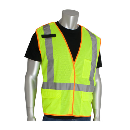 PIP 302-0210 and CAN/CSA Z96 X-Back Breakaway Mesh Vest, lime, front