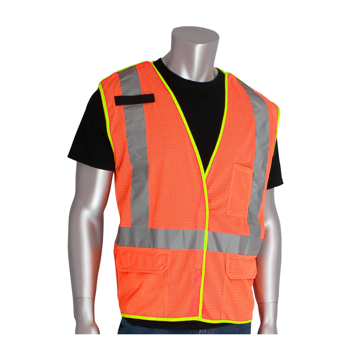 PIP 302-0210 and CAN/CSA Z96 X-Back Breakaway Mesh Vest, orange, front