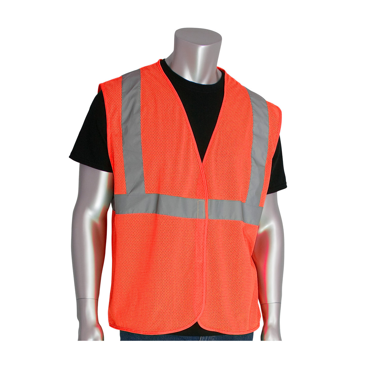 PIP 302-MVG Class 2 Value Mesh Vest, Orange, front