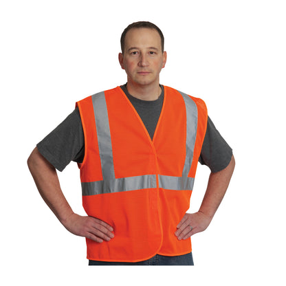 PIP 302-MVG Class 2 Value Mesh Vest, Orange, front 2