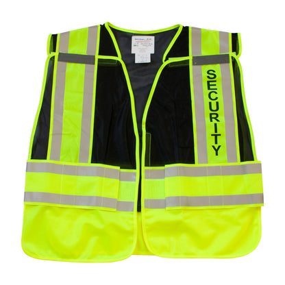 PIP 302-PSV-BLK Class 2 Security Public Safety Vest, Black, front 2