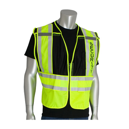 PIP 302-PSV-BLK Class 2 Security Public Safety Vest, Black, front