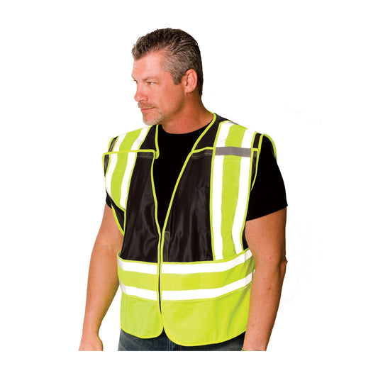 PIP 302-PSV-BLK-NL Class 2 Public Safety Vest, Black, detail