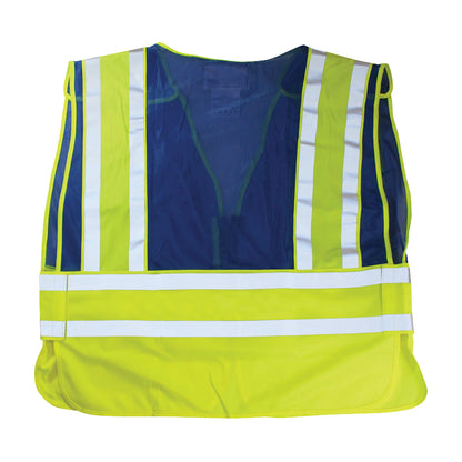 PIP 302-PSV-BLU-NL Class 2 Public Safety Vest, Blue, back