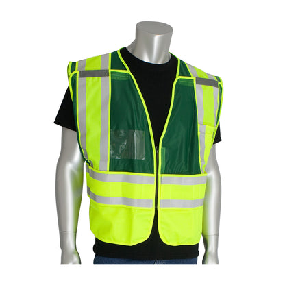 PIP 302-PSV-GRN Class 2 Incident Command Safety Vest, Green, front
