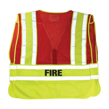 PIP 302-PSV-RED Class 2 Fire Public Safety Vest, Red, back