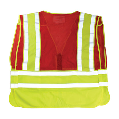PIP 302-PSV-RED-NL Class 2 Public Safety Vest, Red, back