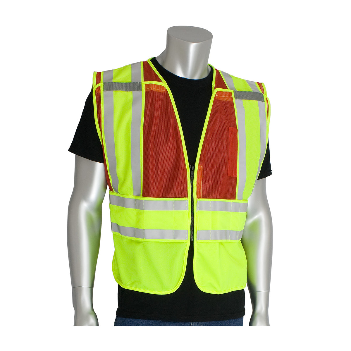 PIP 302-PSV-RED-NL Class 2 Public Safety Vest, Red, front