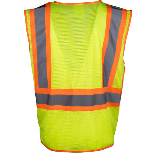 PIP 302-V505 Two-Tone Breakaway Vest, lime, detail