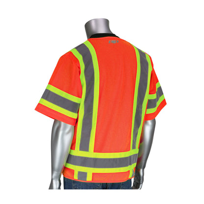 PIP 303-0500 Class 3 Surveyor 11-Pocket Vest, Orange, back