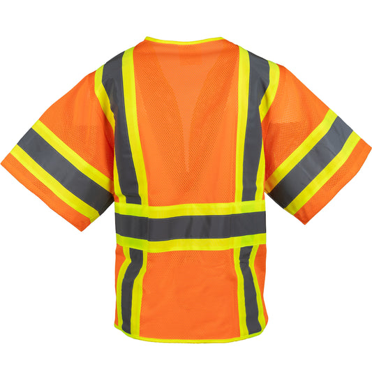 PIP 303-V310 Class 3 Two-Tone Mesh Vest, Orange, detail