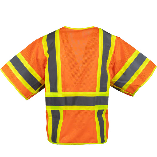 PIP 303-V505 Class 3 Two-Tone Breakaway Vest, Orange, detail