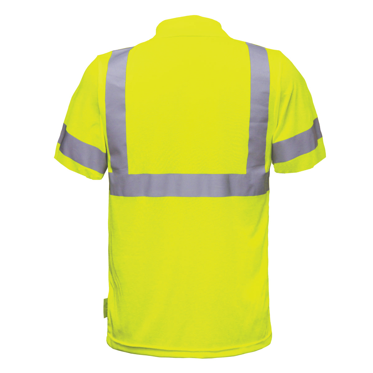 Reflective Apparel 304ST Short Sleeve Polo Shirt, lime, back