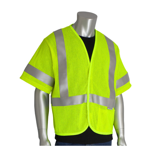 PIP 305-3100 ANSI Type R Class 3 AR/FR Mesh Vest - Lime