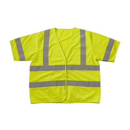 PIP 305-HSSVFR Class 3 FR Treated Solid Vest, Lime, front 3