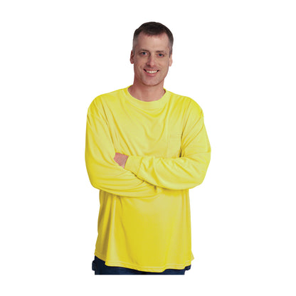 PIP 310-1100 Non-ANSI Long Sleeve T-Shirt, Lime, front 2