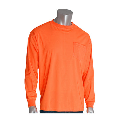 PIP 310-1100 Non-ANSI Long Sleeve T-Shirt, Orange, front