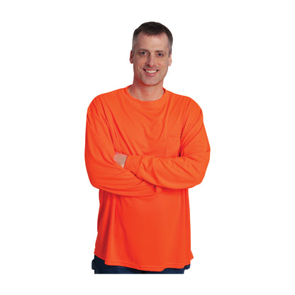 PIP 310-1100 Non-ANSI Long Sleeve T-Shirt, Orange, front 2