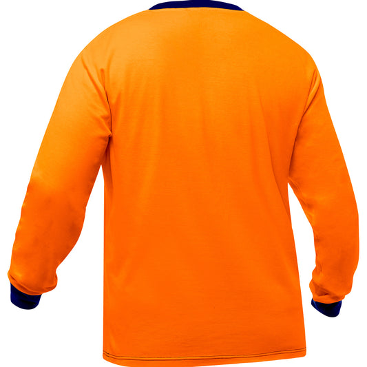 Bisley 310M6118 Non-ANSI Long Sleeve Shirt, orange, back