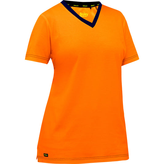 Bisley 310W1118 Non-ANSI Women's Short Sleeve T-Shirt, orange, front