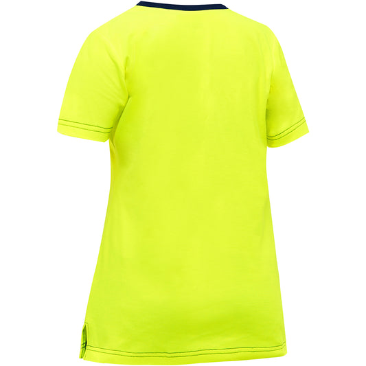 Bisley 310W1118 Non-ANSI Women's Short Sleeve T-Shirt, lime, back