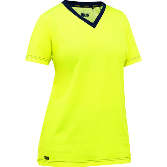 Bisley 310W1118 Non-ANSI Women's Short Sleeve T-Shirt, lime, front