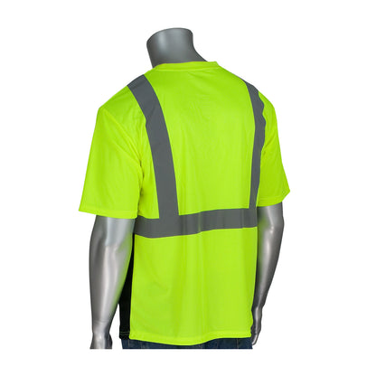 PIP 312-1250B Class 2 Short Sleeve T-Shirt, Lime, back