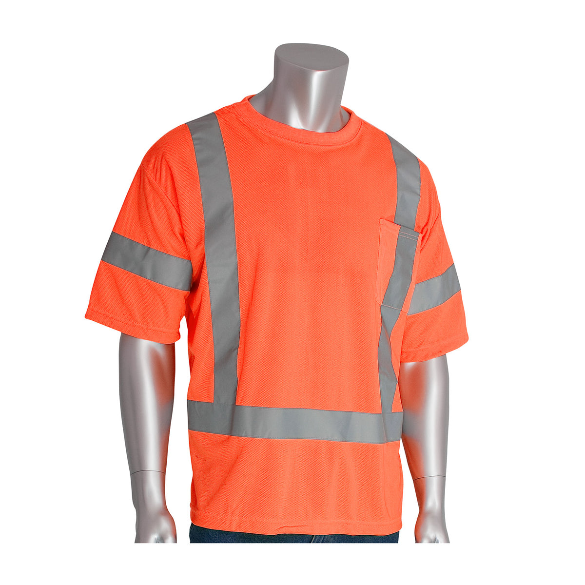 PIP 313-CNTSE Class 3 Short Sleeve T-Shirt, Orange, front